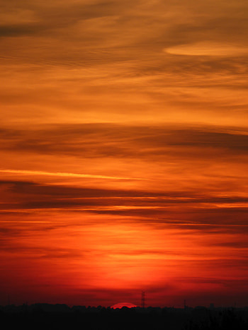 Nature, Sunset, Sky, Sun, Twilight, Clouds, Dusk HD phone wallpaper