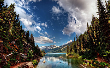 Nature, Rivers, Sky, Clouds, Lake HD wallpaper