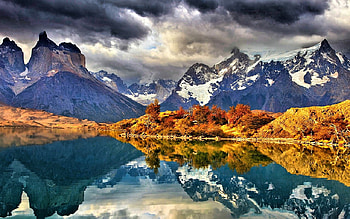Mountain Lake, Lake, Nature, Autumn, Mountain HD wallpaper