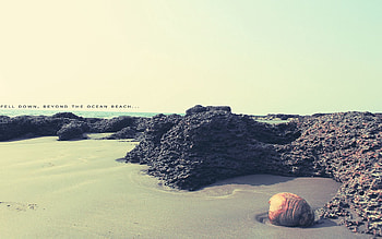 Nature, Beach, Sand, Ocean, Color, Colors, Inscription, Reefs, Sink HD wallpaper