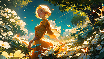 Fantasy Girl In Butterfly Land, fantasy-girls, artist, artwork, digital-art HD wallpaper