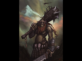 Creature, club, fantasy, warrior HD wallpaper