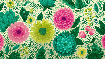 Spring Pattern with Vibrant Floral Design, flower, floral pattern HD wallpaper