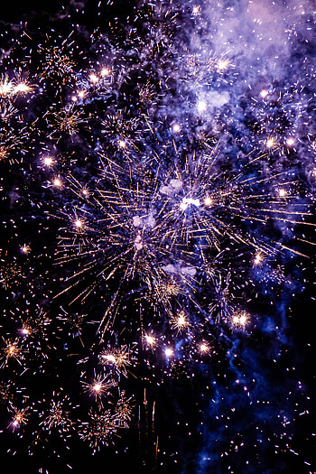 Holidays, Smoke, Violet, Sparks, Purple, Firework, Fireworks HD phone wallpaper