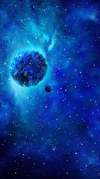 Galaxy, Blue Galaxy, Stars HD phone wallpaper