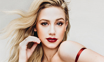 Lili Reinhart, red lips, makeup, 2018 HD wallpaper