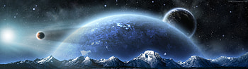 Screen, Dual Monitor Space HD wallpaper