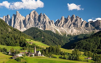 Dolomites, Italy, Dolomites, Italy, mountains, valley HD wallpaper