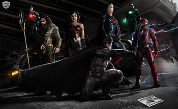 Justice League Fan Made Poster, justice-league, 2017-movies, movies, cyborg, aquaman, wonder-woman, batman, flash, artstation HD wallpaper