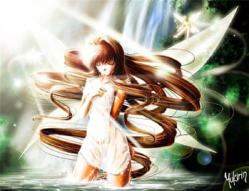 yukirin art, angel, girl, yukirin, anime HD wallpaper