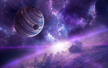 Planet Moon Space Stars , planet, space, moon, stars, digital-universe, artist, artwork, digital-art HD wallpaper