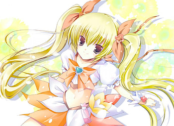 Smile!, Anime Girl, Myoudouin, Crossdressing, Transgender, Anime, Itsuki, Myoudouin Itsuki, Precure, Blonde, Heartcatch Precure, Crossdresser HD wallpaper
