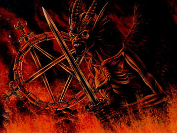 Slayer, black, fantasy, red, death, war HD wallpaper