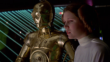 Princess Leia and C-3PO, Carrie Fisher HD wallpaper