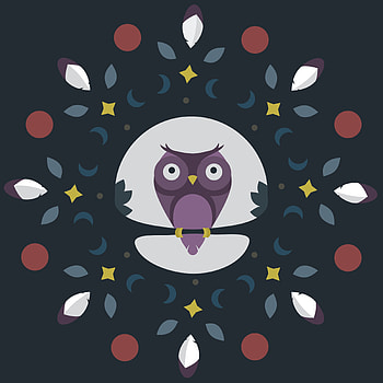 Art, Leaves, Owl, Vector, Branch HD phone wallpaper
