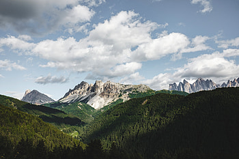 Nature, Grass, Mountains, Clouds, Summer HD wallpaper