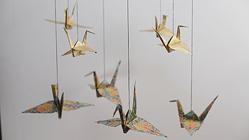 Paper Crane, Origami crane , Artistic representation, Ryan Thompson HD wallpaper