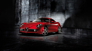 Alfa Romeo, red, 8c, competizione, italy HD wallpaper