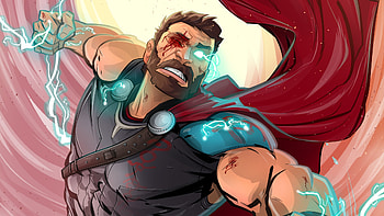 Thor God Of Thunder Fan Art, thor, superheroes, artwork, digital-art, deviantart HD wallpaper