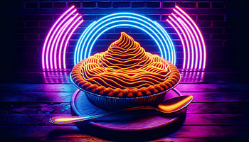 Vibrant Neon Sweet Potato Pie, sweet potato pie, neon, dessert, pie, vibrant colors HD wallpaper