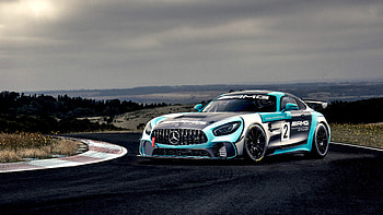 Mercedes-AMG GT4, sports car, 2019 HD wallpaper