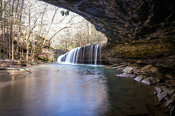 Princess Falls, Kentucky, waterfall, nature, forest, usa HD wallpaper