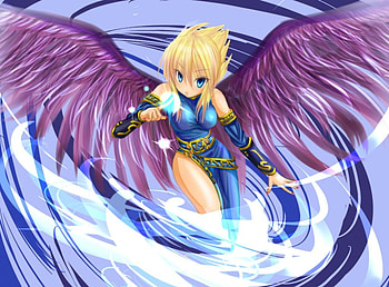 Nina, blonde, feather, 3d, wing, cg, magical, blonde hair, breath of fire, female, sexy, sweet, blue eyes, gorgeous, hot, girl, anime girl, anime, fantasy, pretty, light, lovely, realistic, blue, cute, angel, magician, long hair, beauty, sparks, wings, magic, beautiful, elegant, video game HD wallpaper