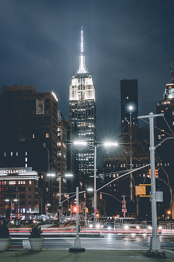Cities, Architecture, Movement, Traffic, Night City, City Lights, Street HD phone wallpaper