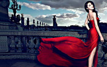 Fan Bingbing, model, red, girl, dress, woman, beauty HD wallpaper