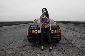 audi 80, sexy, girl, sport, audi, back, babe, 16v, 80, edition HD wallpaper