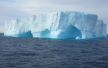 Caves in Iceberg, Iceberg HD wallpaper