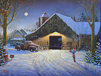winter farm, farm, winter, country, cars HD wallpaper