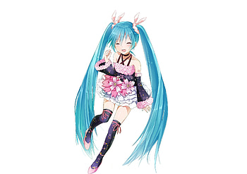 Happiness, anime girl, long hair, hatsune miku HD wallpaper
