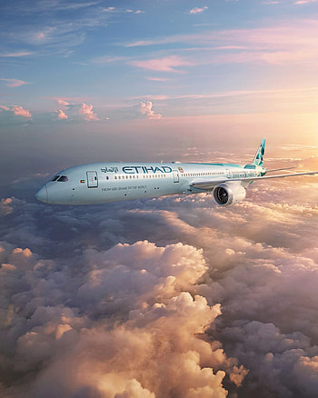 Etihad Airways, Sustainable flight reduces emissions HD phone wallpaper