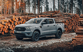 2021, Ford Ranger Wolftrak, , front view, exterior, gray pickup truck, new gray Ranger Wolftrak, American cars, Ford HD wallpaper