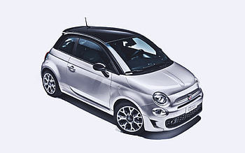 Fiat 500 Connect Hybrid, studio, 2021 cars, compact cars, Fiat 312, italian cars, Fiat HD wallpaper