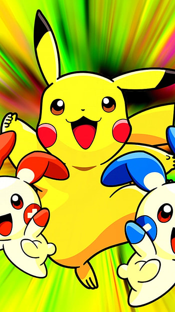 Best Pikachu, Colorful Background HD phone wallpaper