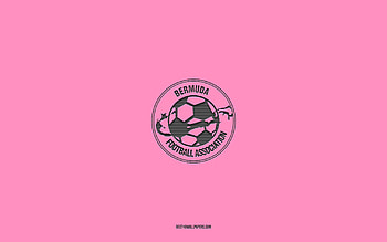 Bermuda national football team, pink background, football team, emblem, CONCACAF, Bermuda, football, Bermuda national football team logo, North America HD wallpaper