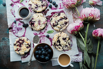 Food, Bilberries, Cookies, Coffee, Bakery Products, Baking HD wallpaper