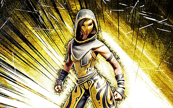 Sandstorm, grunge art, Fortnite Battle Royale, Fortnite characters, yellow abstract rays, Sandstorm Skin, Fortnite, Sandstorm Fortnite HD wallpaper