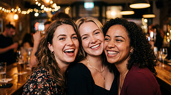 Friends, Woman, Smiling HD wallpaper