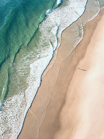 Nature, Water, Beach, Sand, View From Above, Coast HD phone wallpaper