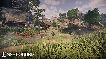 Enshrouded Village Scene Video Game, video game, Enshrouded HD wallpaper