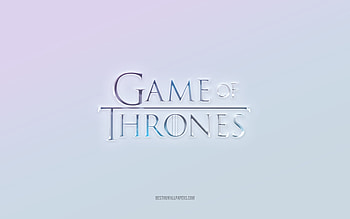 Game of Thrones logo, cut out 3d text, white background, Game of Thrones 3d logo, Game of Thrones emblem, Game of Thrones, embossed logo, Game of Thrones 3d emblem HD wallpaper