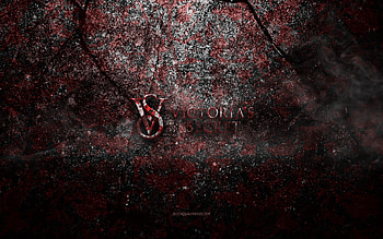 Victorias Secret logo, grunge art, Victorias Secret stone logo, red stone texture, Victorias Secret, grunge stone texture, Victorias Secret emblem, Victorias Secret 3d logo HD wallpaper