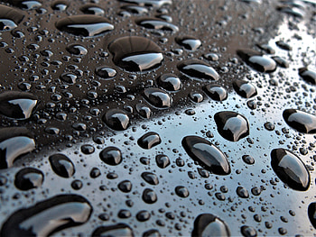 Drops, Macro, Close-Up, Liquid, Surface HD wallpaper