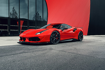 Pogea Racing FPlus Corsa, Ferrari 488 Pista, front, 2018 HD wallpaper
