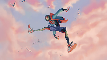 Miles Morales Ascends, spiderman, miles-morales, superheroes, artwork, art, digital-art, artstation HD wallpaper