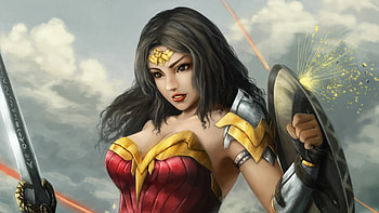 Wonder Goddess, wonder-woman, superheroes, artist, artwork, digital-art, deviantart HD wallpaper