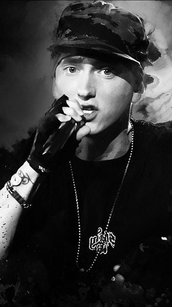Preview eminem, rap, hip-hop, celebrity, bw HD phone wallpaper